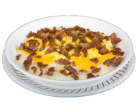 SAUSAGE EGG & CHEESE GRITS BOWL